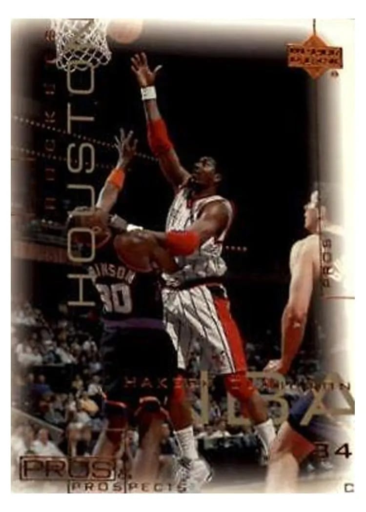 2000 Upper Deck Pros & Prospects Hakeem Olajuwon #29 card