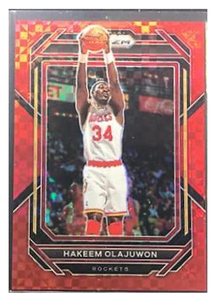 2022-23 Panini Prizm Base Set Hakeem Olajuwon Red Power Prizm #290 card