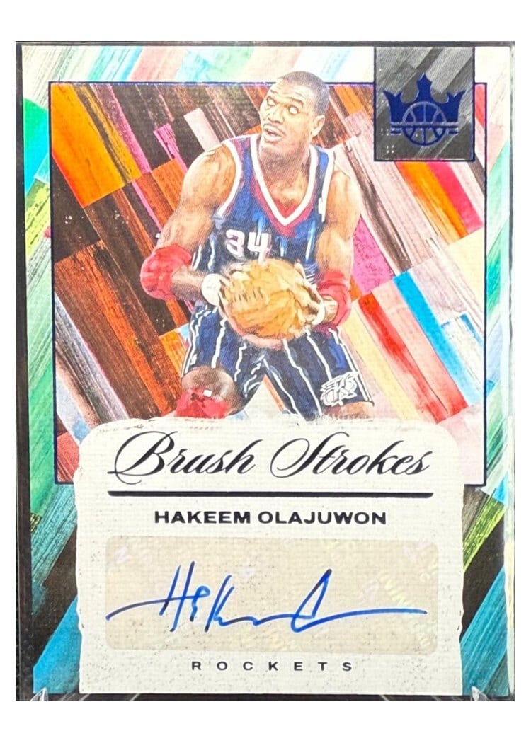 2024-25 Panini Court Kings Brush Strokes Autographs Hakeem Olajuwon #BR-HAK card