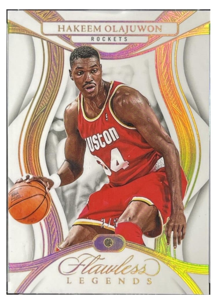 2024-25 Panini Flawless Base Gems Hakeem Olajuwon #102 card