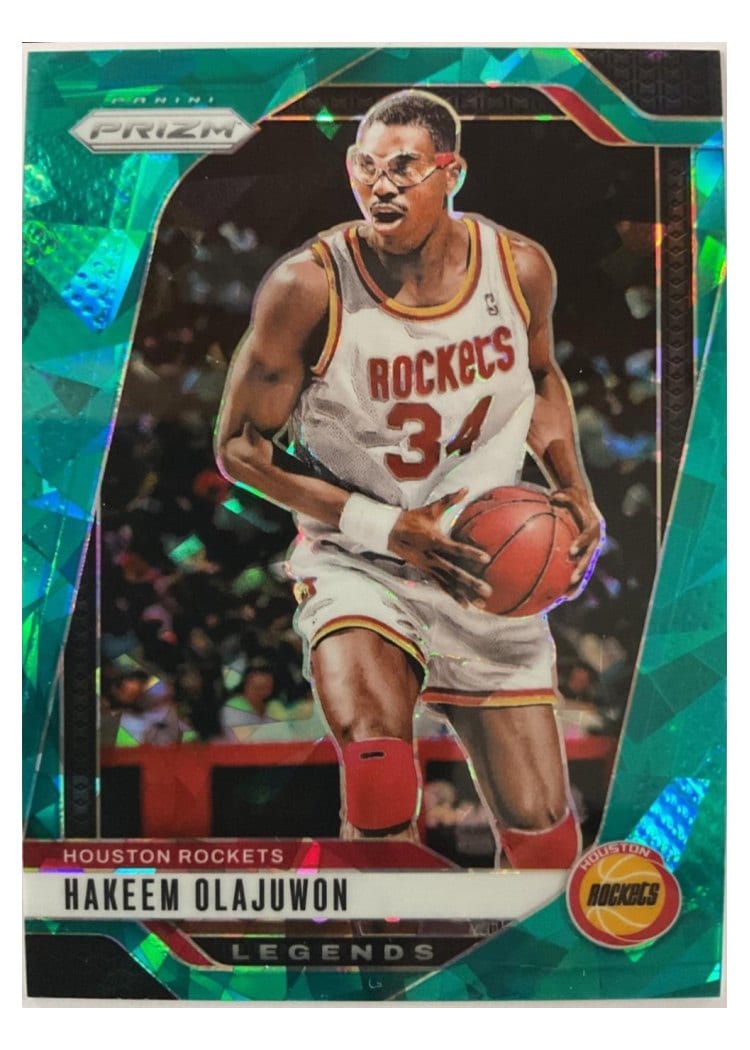 2024-25 Panini Prizm Base Set Hakeem Olajuwon Teal Ice #296 card