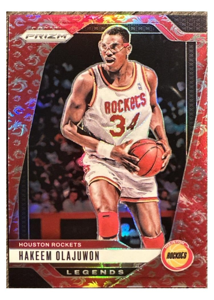 2024-25 Panini Prizm Base Set Hakeem Olajuwon #296 card
