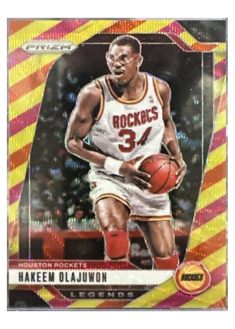 2024-25 Panini Prizm Base Set Hakeem Olajuwon Multi Wave #296 card