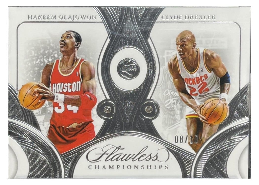 2024-25 Panini Flawless Base Gems Hakeem Olajuwon/Clyde Drexler #177 card