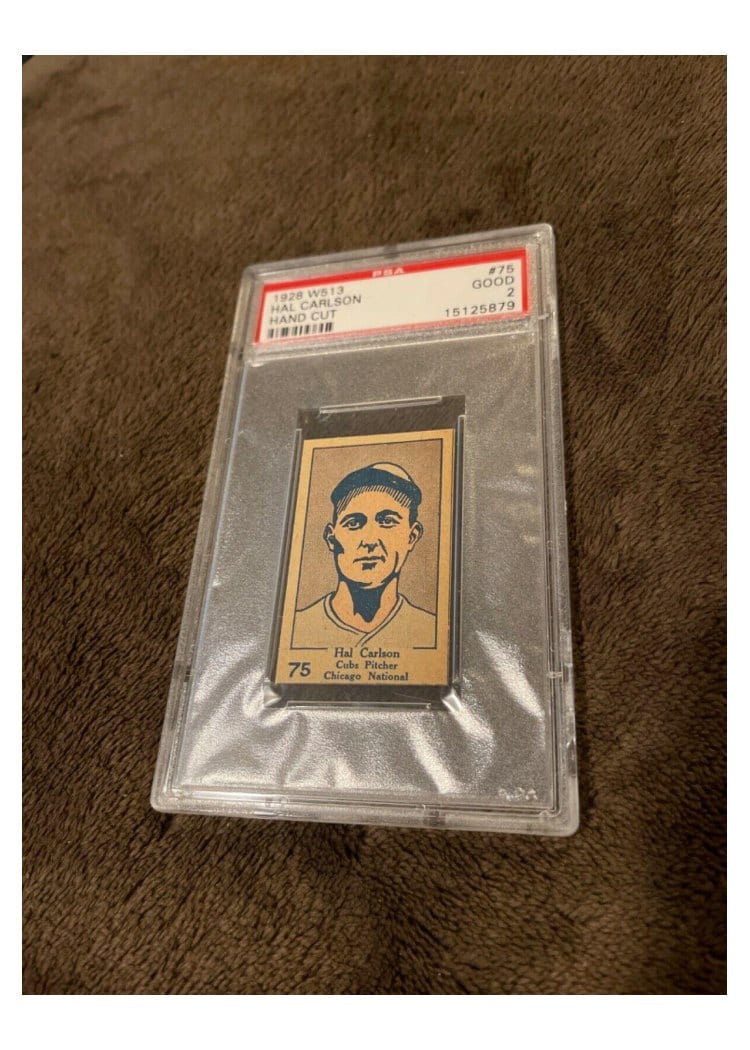 1928 W513 Hand Cut Hal Carlson #75 card