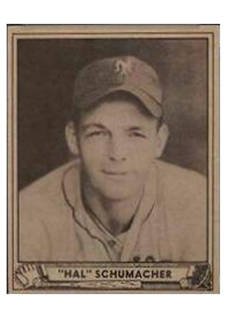 1940 Play Ball Hal Schumacher #85 card