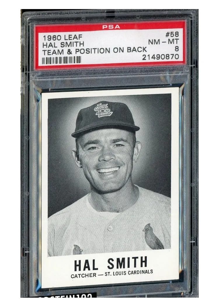 1960 Leaf Hal Smith #58 card
