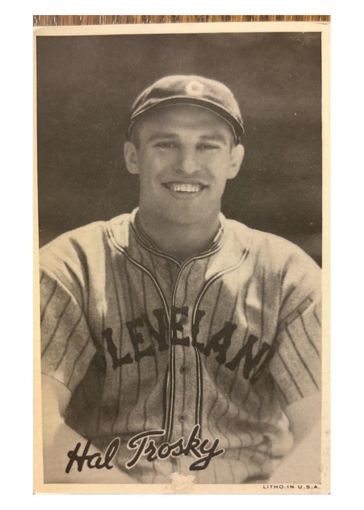 1936 Goudey Premiums Hal Trosky Portrait card