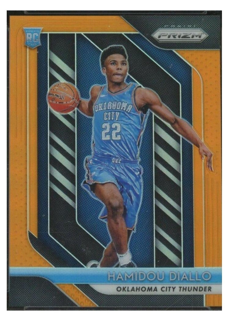 2018-19 Panini Prizm Base Set Hamidou Diallo Orange Prizm #9 card