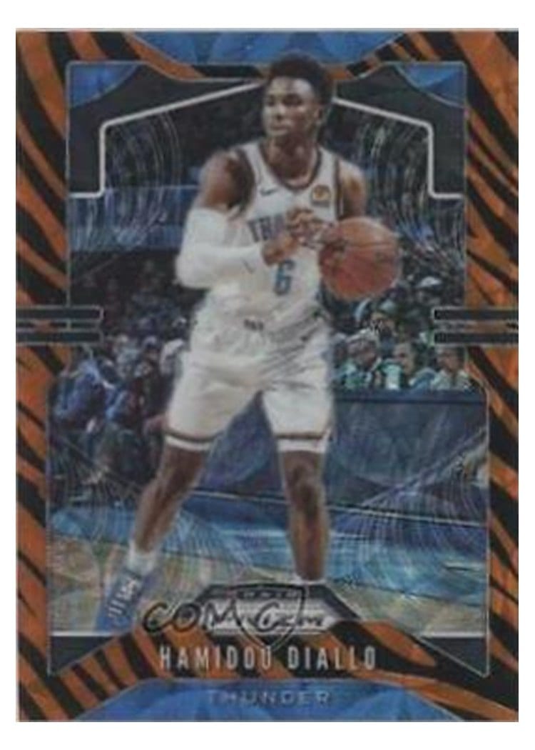 2019-20 Panini Prizm Base Set Hamidou Diallo Tiger Stripe Choice Prizm #184 card
