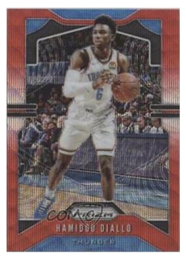 2019-20 Panini Prizm Base Set Hamidou Diallo Ruby Wave Prizm #184 card