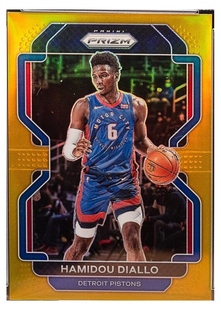 2021-22 Panini Prizm Base Set Hamidou Diallo Gold Prizm #140 card