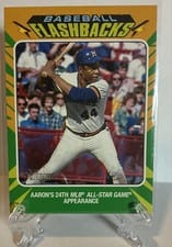 2024 Topps Heritage Baseball Flashbacks Hank Aaron #BF-6 card