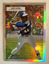 2025 Topps Chrome Platinum 1955 Topps Double Headers Hank Aaron / Ronald Acuna Jr. #55DH-11 card