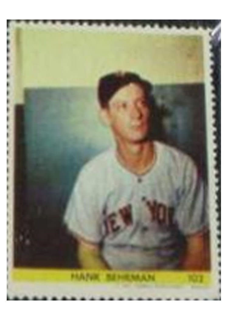 1949 Eureka Sportstamps Hank Behrman #102 card