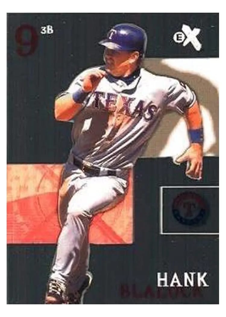 2003 Fleer E-X Hank Blalock #69 card