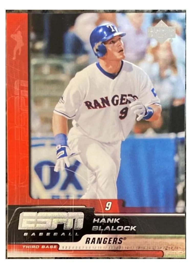 2005 Upper Deck ESPN Hank Blalock #85 card