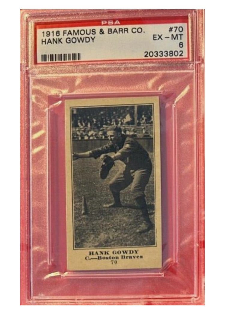 1916 Famous & Barr Co Hank Gowdy #70 card