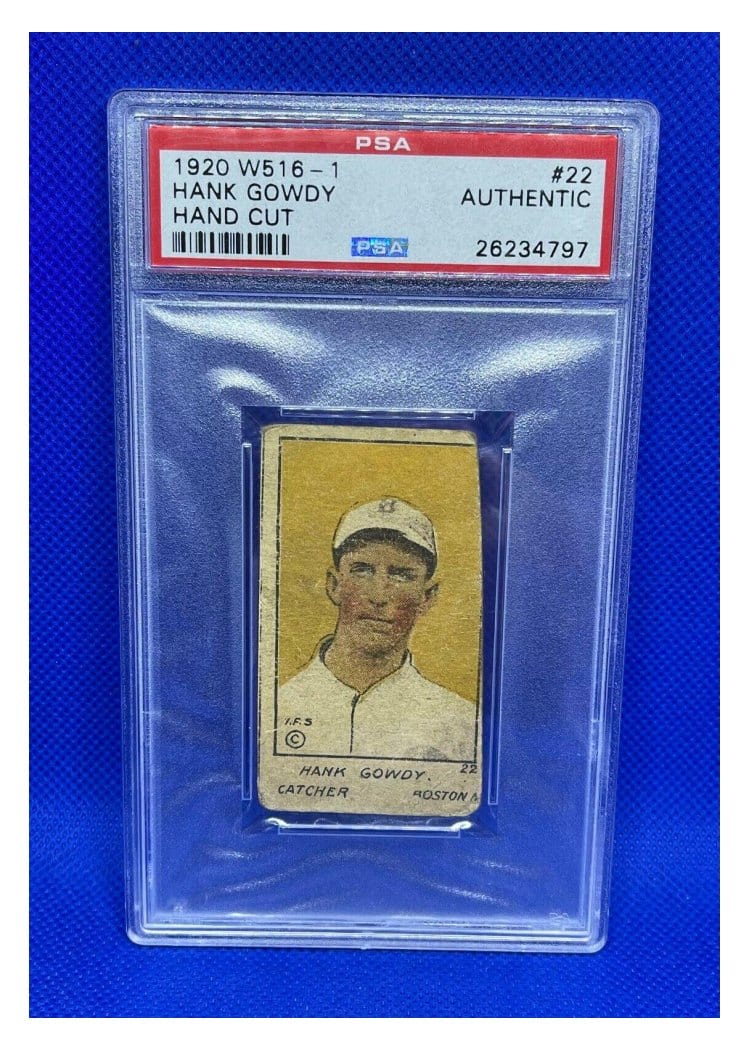 1920 W516 1 Hank Gowdy Hand Cut #22 card