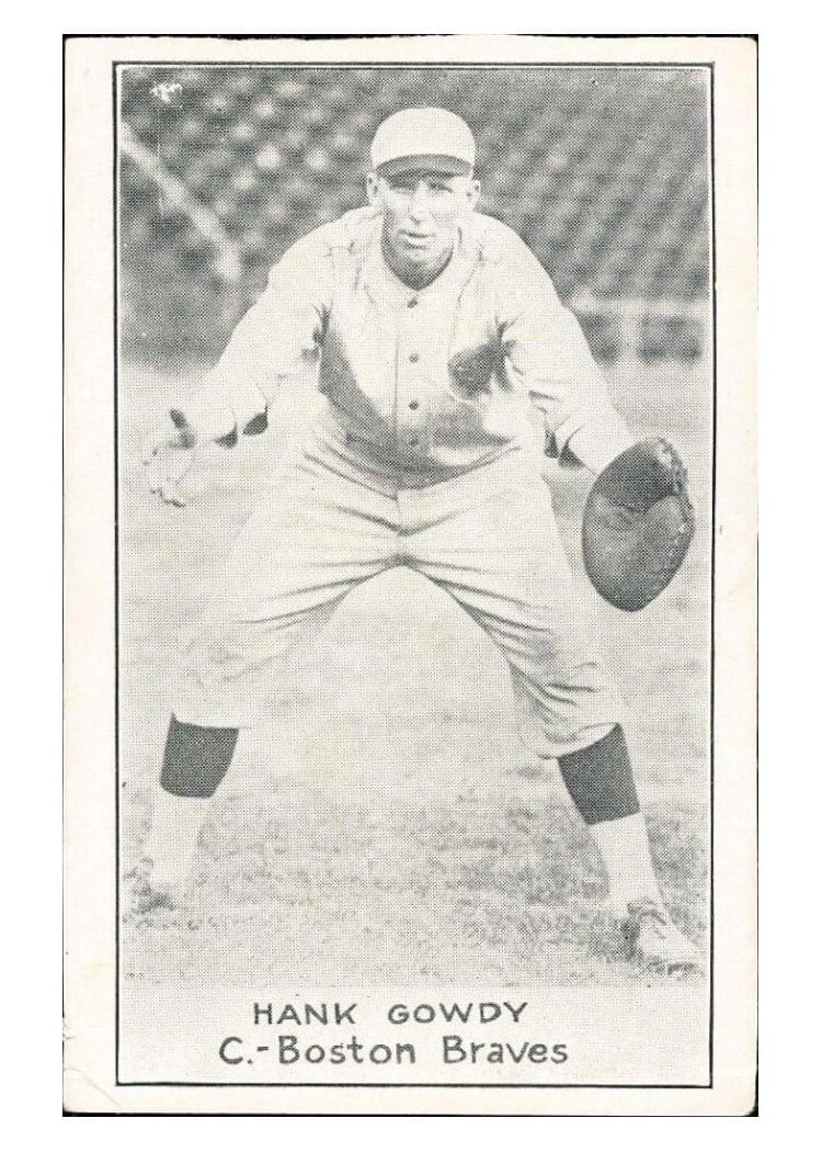 1921 E220 National Caramel Hank Gowdy card