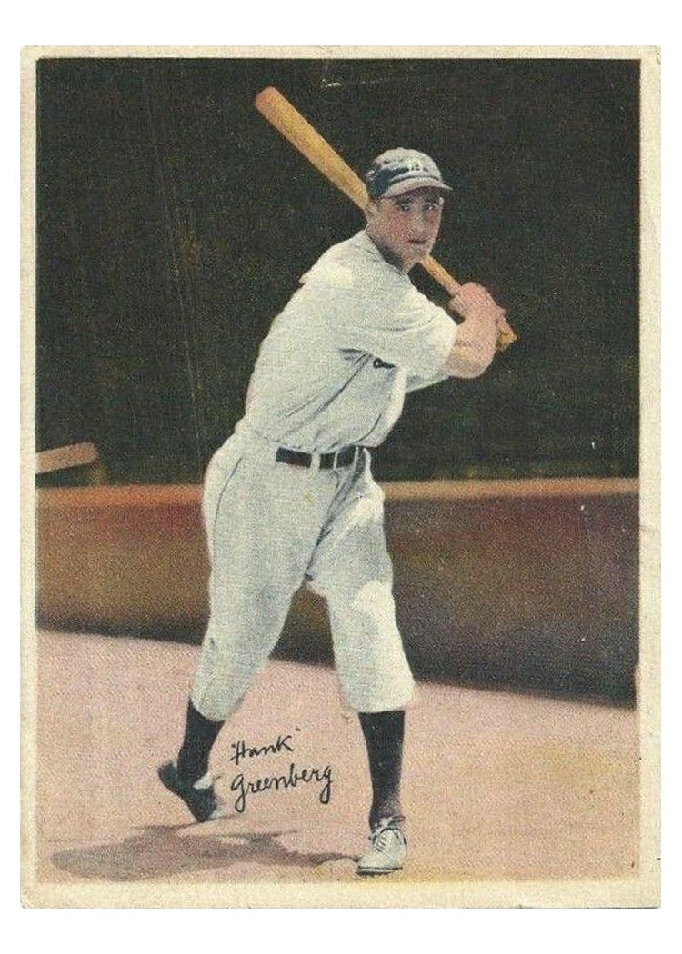 1936 R312 Hank' Greenberg card