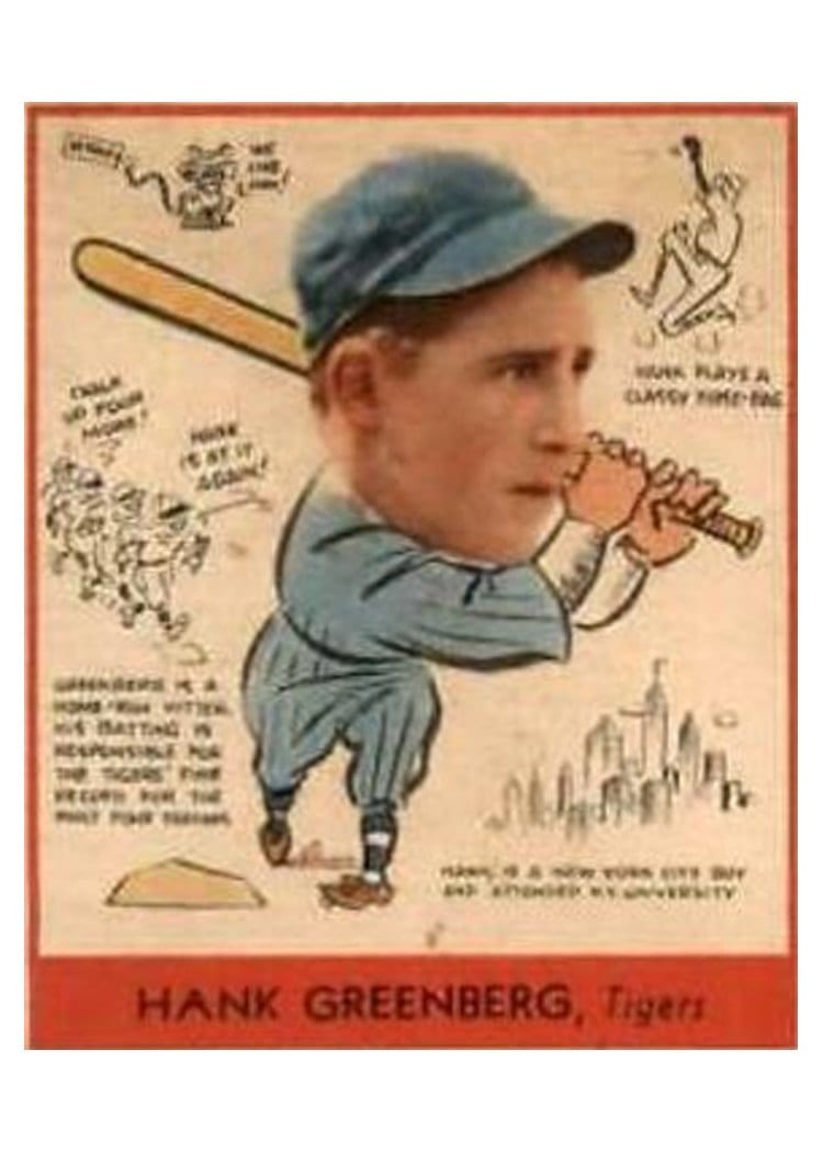 1938 Goudey Hank Greenberg #277 card