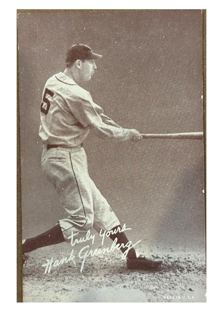 1939 Exhibits Salutation Hank Greenberg card