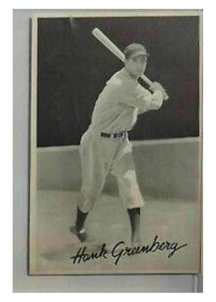 1939 Goudey Premiums R303 B Hank Greenberg card