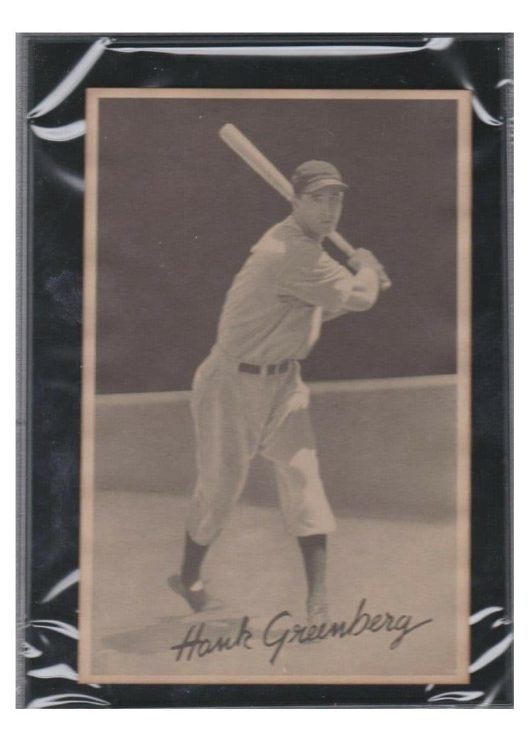1939 Goudey Premiums R303 B Hank Greenberg card