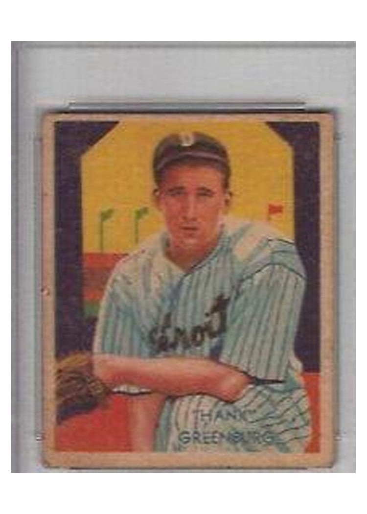 1935 Diamond Stars Hank Greenburg #54 card