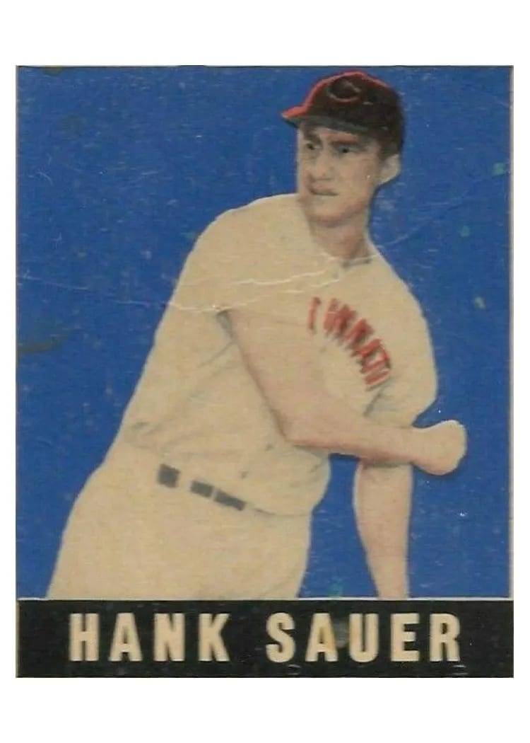 1948 Leaf Hank Sauer #20 card