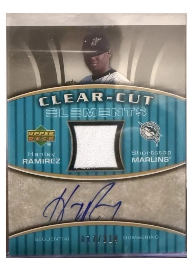 2007 Upper Deck Elements Clear Cut Autograph Hanley Ramirez #CCE-HR card