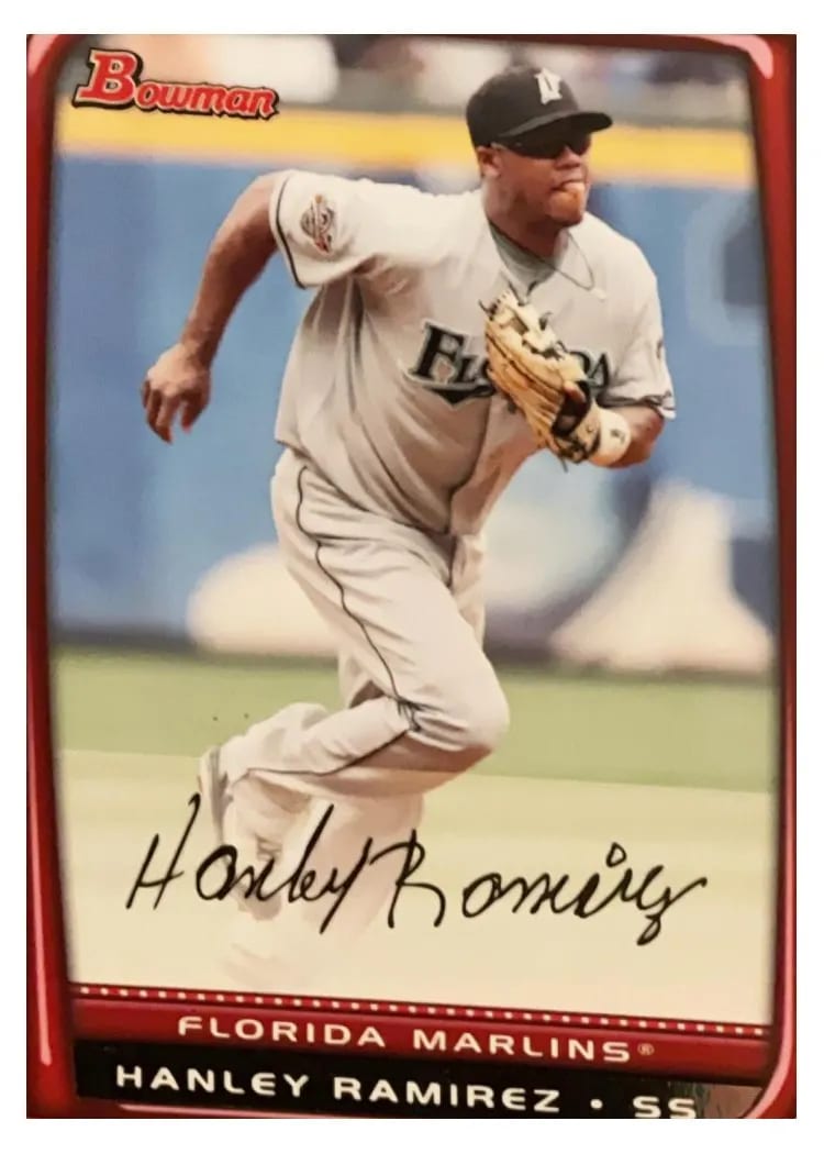2008 Bowman Hanley Ramirez #66 card