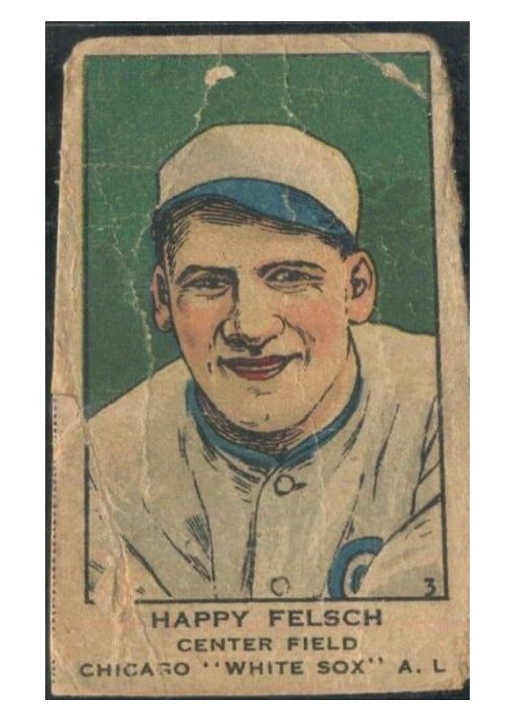 1919 W514 Happy Felsch Hand Cut #3 card