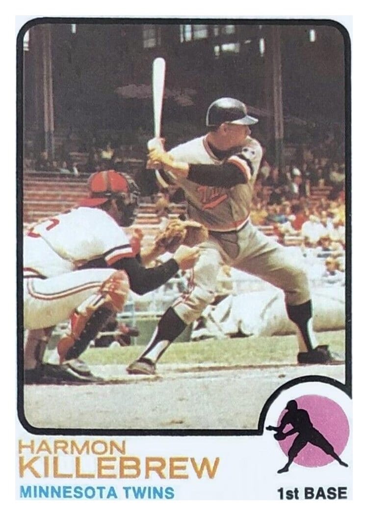 1973 Topps Harmon Killebrew #170 card