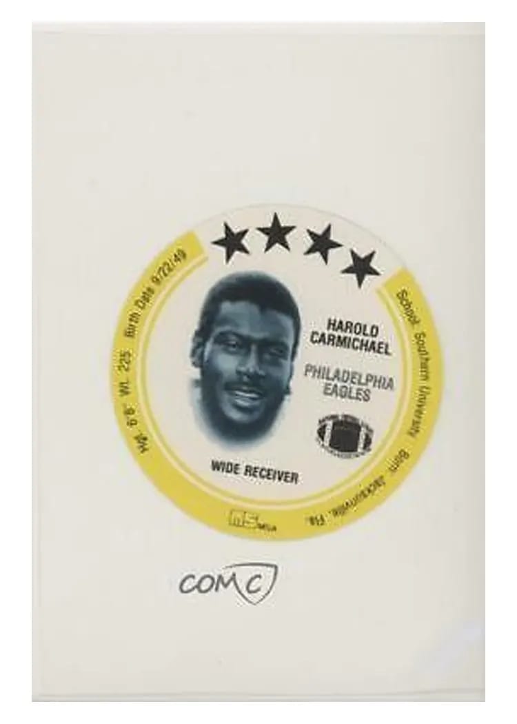 1981 Msa Holsum Discs Harold Carmichael card