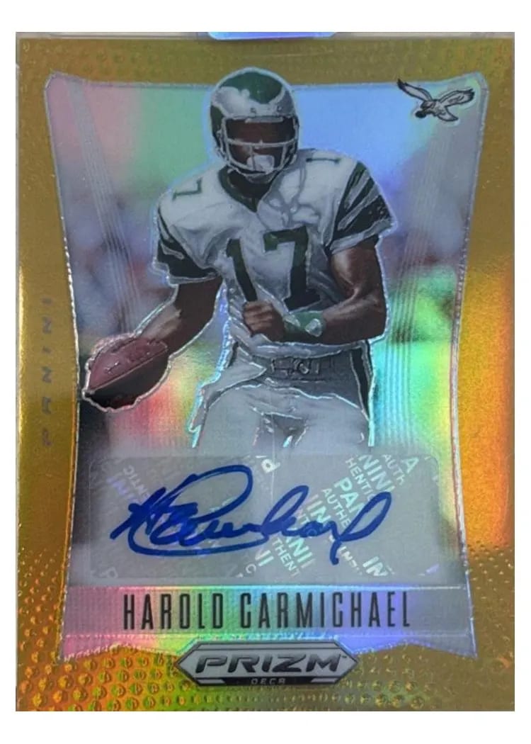 2024 Panini Prizm Deca Signature Harold Carmichael #33 card