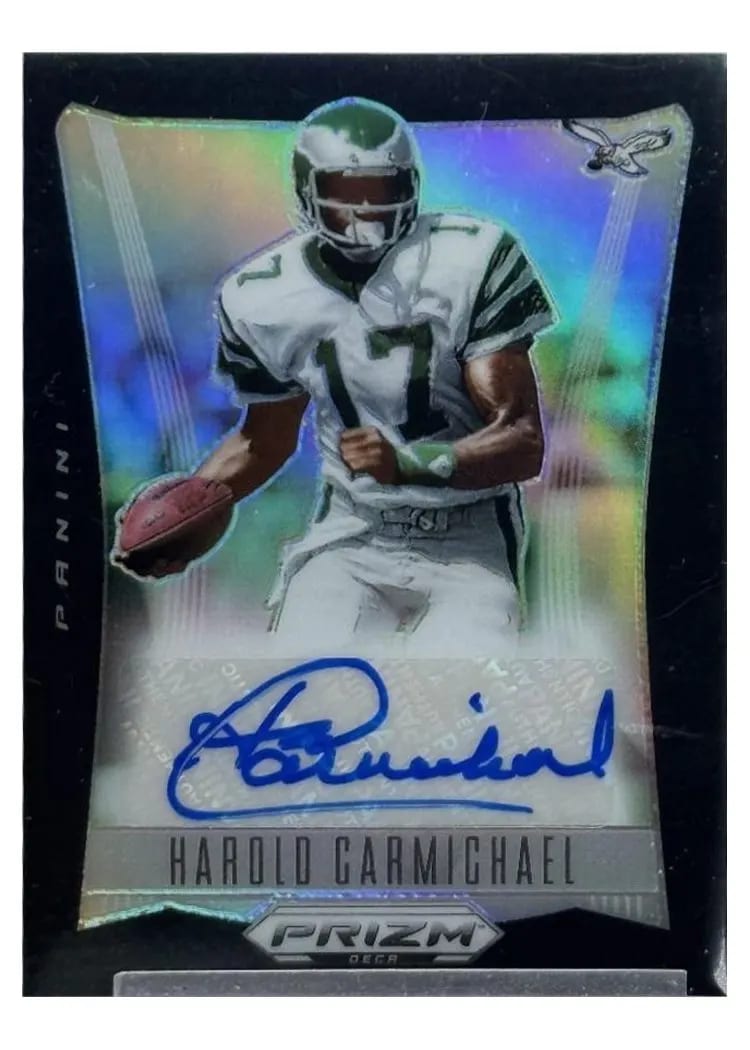 2024 Panini Prizm Deca Signature Harold Carmichael #33 card
