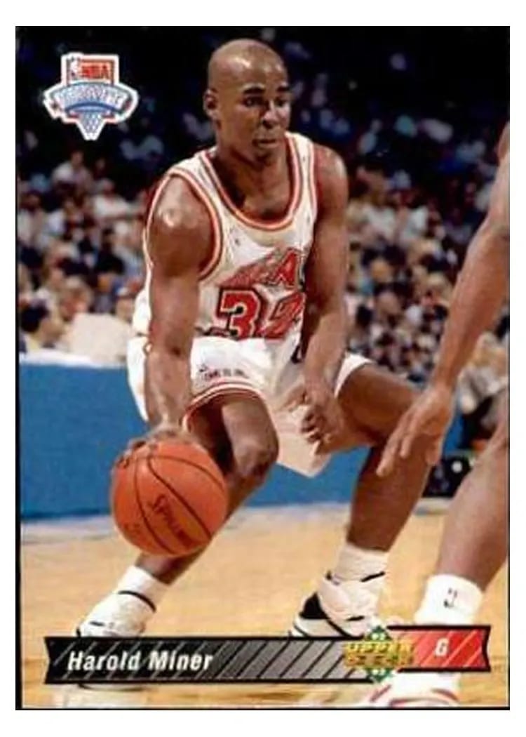 1992 Upper Deck Harold Miner #8 card