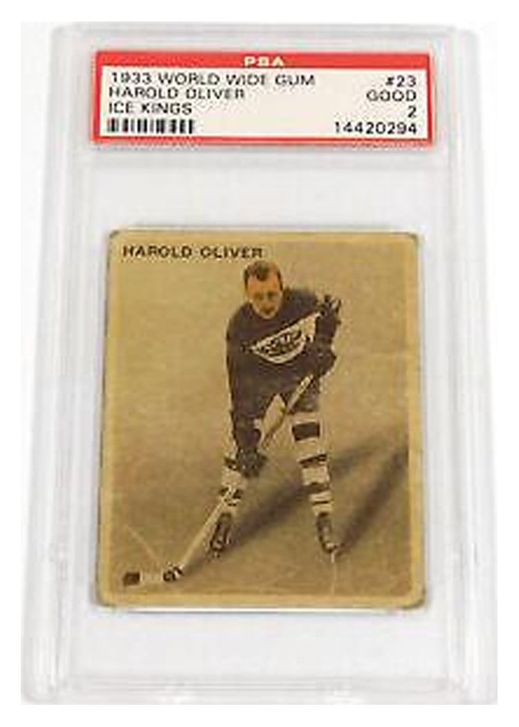 1933 World Wide Gum Ice Kings Harold Oliver #23 card