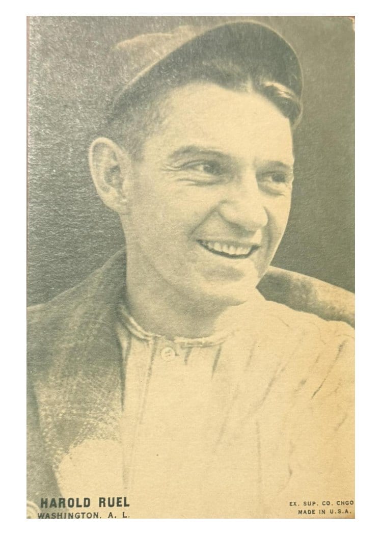 1927 Exhibits Green Tint Harold Ruel Herold card