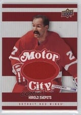 2025-26 Upper Deck Detroit Red Wings Centennial Motor City Materials Harold Snepsts #MCM-HS card