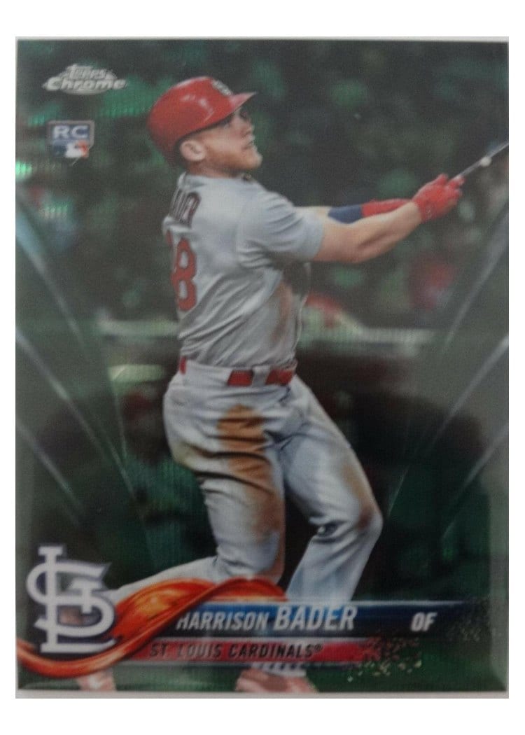2018 Topps Chrome Base Set Harrison Bader #40 card