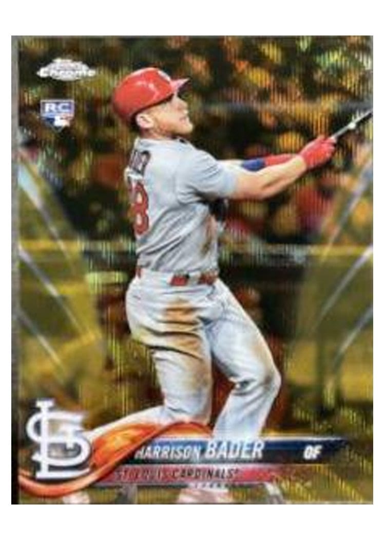 2018 Topps Chrome Base Set Harrison Bader #40 card