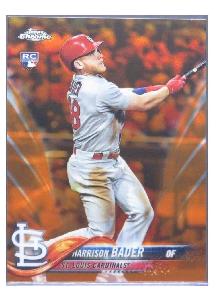 2018 Topps Chrome Base Set Harrison Bader #40 card