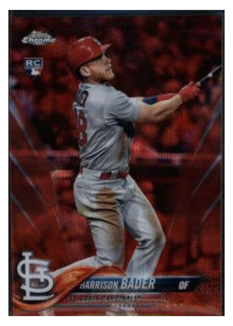 2018 Topps Chrome Base Set Harrison Bader #40 card