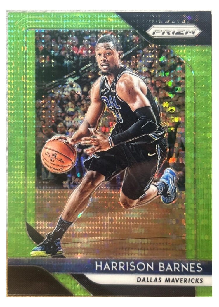 2018-19 Panini Prizm Base Set Harrison Barnes Green Pulsar Prizm #300 card