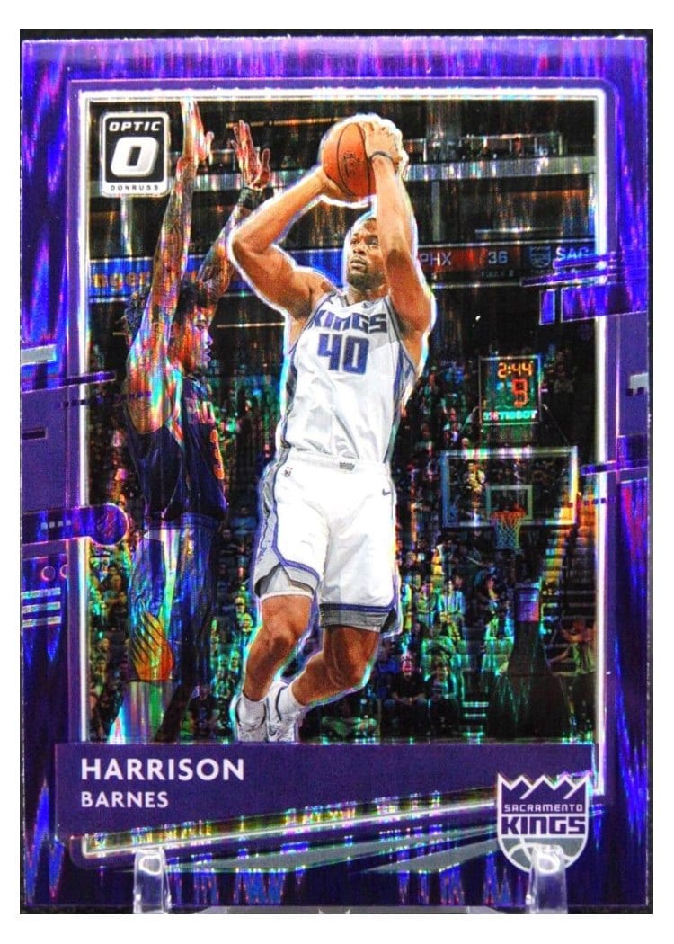 2020-21 Donruss Optic Base Set Harrison Barnes Purple Shock #35 card