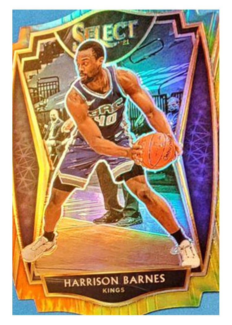2020-21 Panini Select Base Set Harrison Barnes Tie Dye Prizm Die Cut #123 card