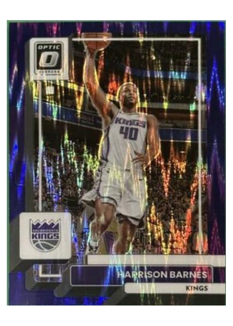 2022-23 Donruss Optic Base Set Harrison Barnes Purple Shock #109 card